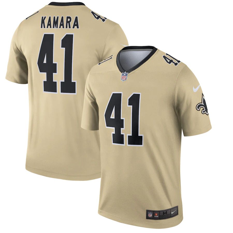 Men New Orleans Saints #41 Alvin Kamara Nike Gold Inverted Legend NFL Jersey->new orleans saints->NFL Jersey